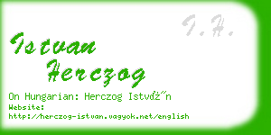 istvan herczog business card